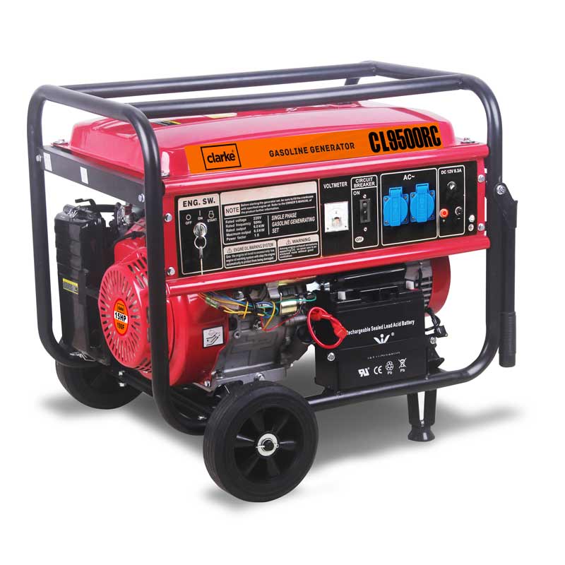 CLARKE -  GASOLINE GENERATOR 6.5KW - ELECTRIC START