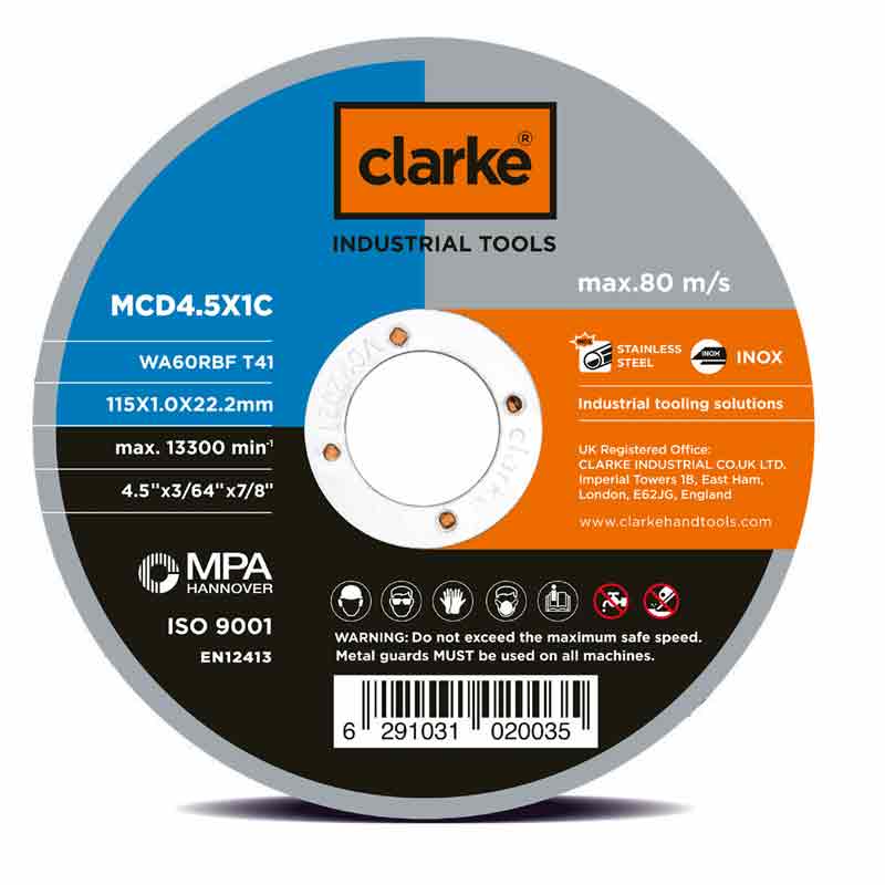 Buy Clarke® Industrial ToolsMetal Cutting & Grinding Disc Tools Online